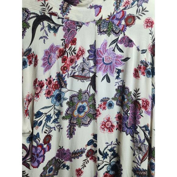 Patrons of Peace crinkle floral kimono sz s boho, hippie, peasant, Festival - Picture 5 of 8